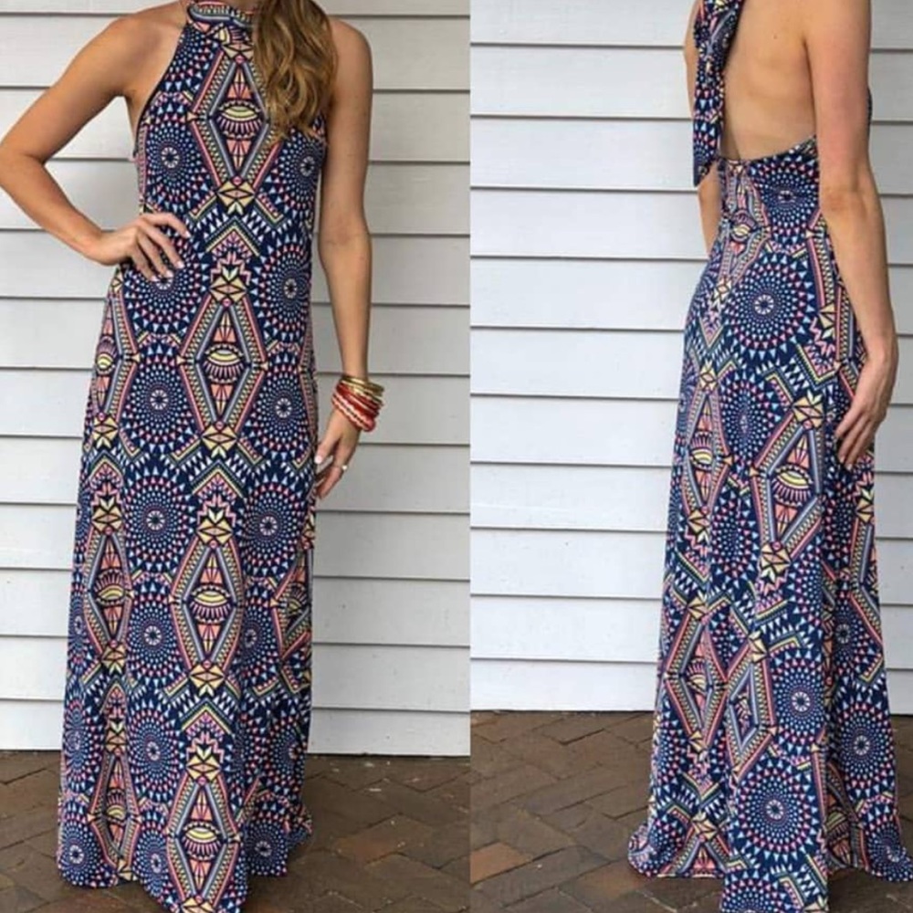 NWT Judith March Geo Maxi dress size M